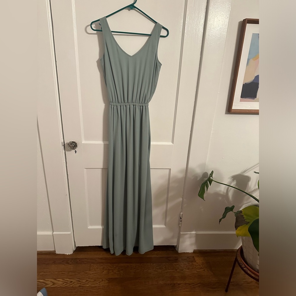 Show Me Your Mumu Kendall dress in Silver Sage Crisp